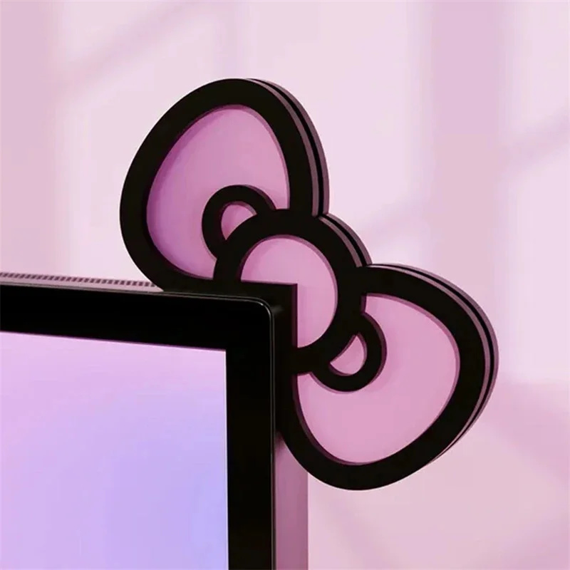 Gaming Accessories Pink - Kawaii розовый акриловый бант для монитора,