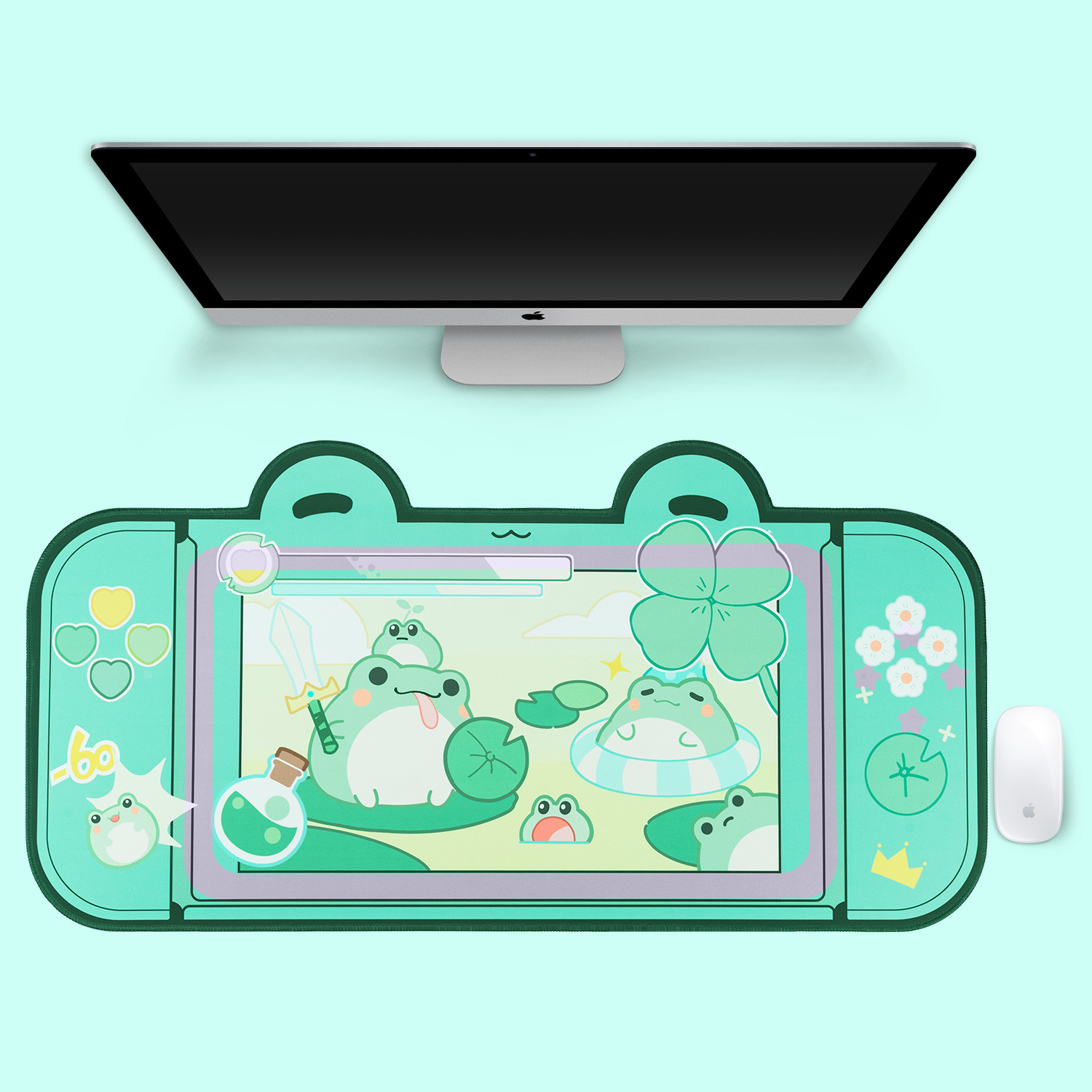 Gaming Accessories Pink - Очень большой симпатичный игровой коврик для