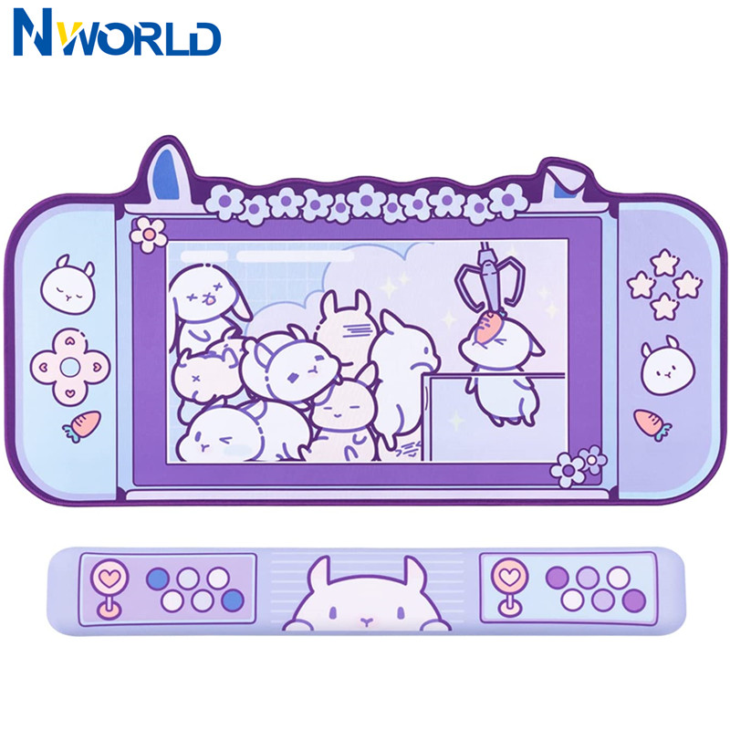 Gaming Accessories Pink - Большой милый игровой коврик для мыши,