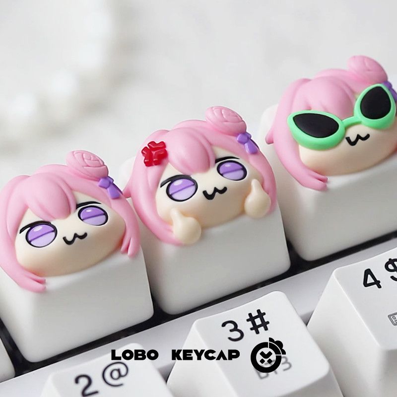 Милый розовый кейкап из смолы  – обзор и цена Gaming Accessories Pink